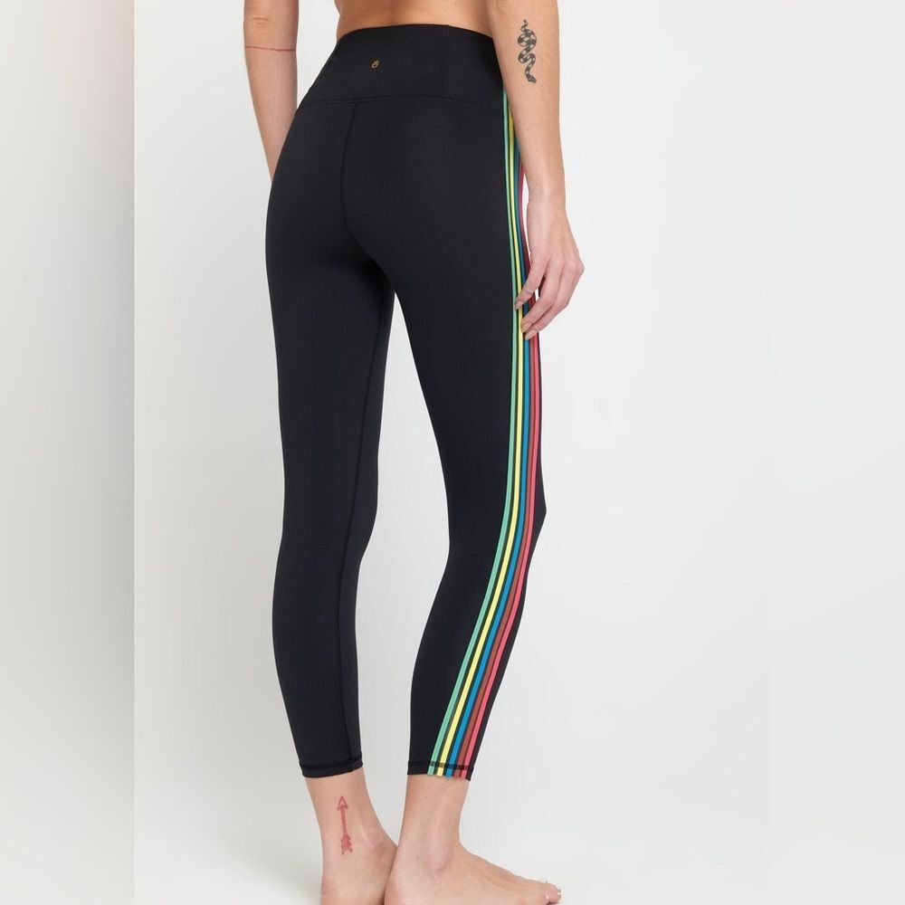 SPIRITUAL GANGSTER ADA STRIPE LEGGING‎ - BLACK nwt